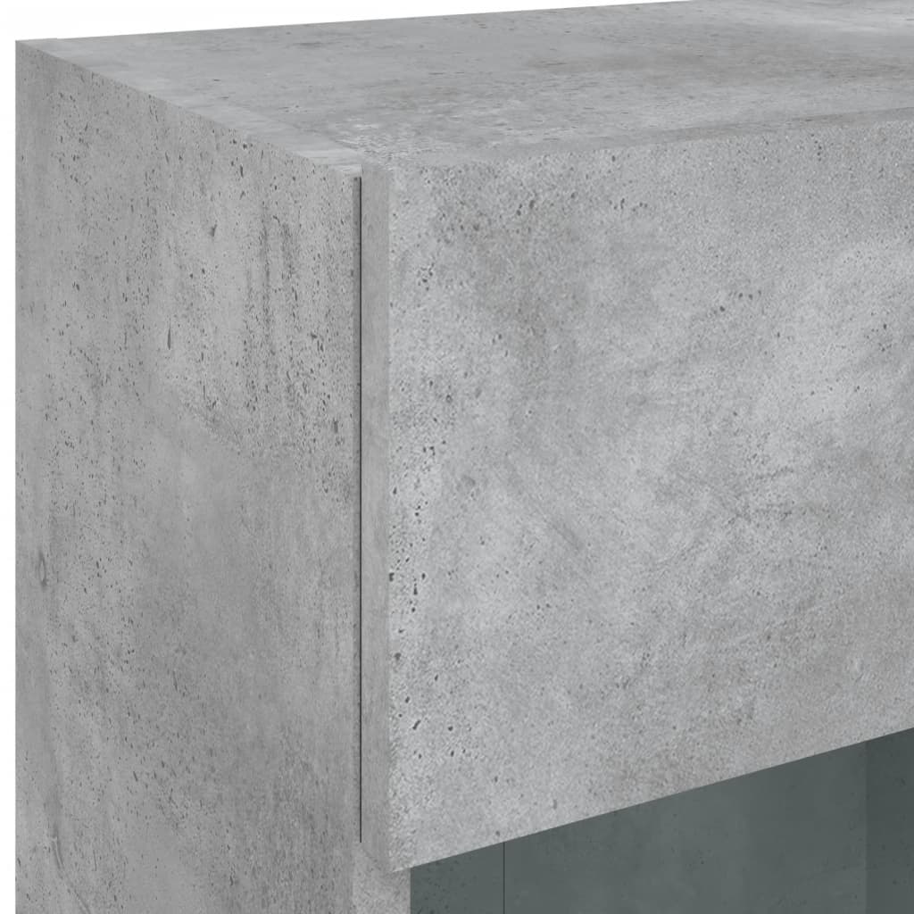 Έπιπλο Τηλεόρασης με LED Γκρι Σκυροδέματος 40x30x60,5 εκ. - Pakobazaar