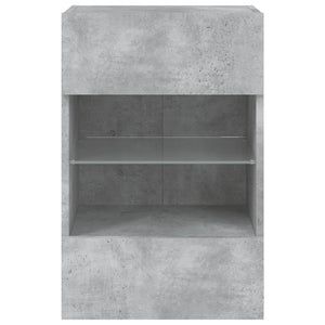 Έπιπλο Τηλεόρασης με LED Γκρι Σκυροδέματος 40x30x60,5 εκ. - Pakobazaar