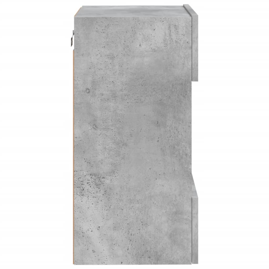 Έπιπλο Τηλεόρασης με LED Γκρι Σκυροδέματος 40x30x60,5 εκ. - Pakobazaar