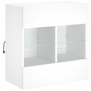 Έπιπλο Τοίχου Τηλεόρασης με LED Λευκό 58,5x30x60,5 εκ. - Pakobazaar