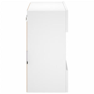 Έπιπλο Τοίχου Τηλεόρασης με LED Λευκό 58,5x30x60,5 εκ. - Pakobazaar