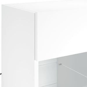 Έπιπλο Τοίχου Τηλεόρασης με LED Λευκό 58,5x30x60,5 εκ. - Pakobazaar