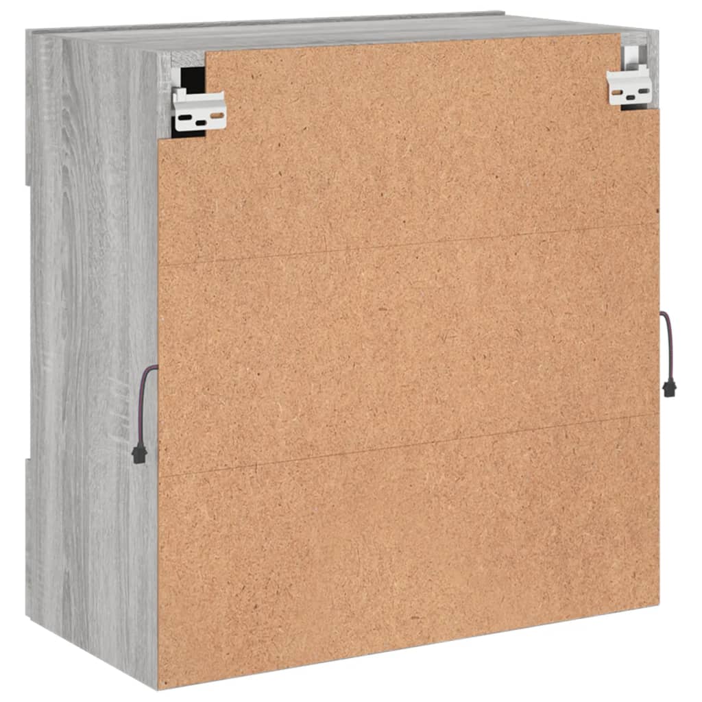 Έπιπλο Τοίχου Τηλεόρασης με LED Γκρι Sonoma 58,5x30x60,5 εκ. - Pakobazaar