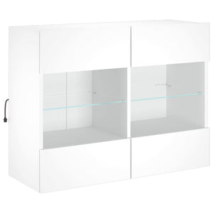 Έπιπλο Τοίχου Τηλεόρασης με LED Λευκό 78,5x30x60,5 εκ. - Pakobazaar