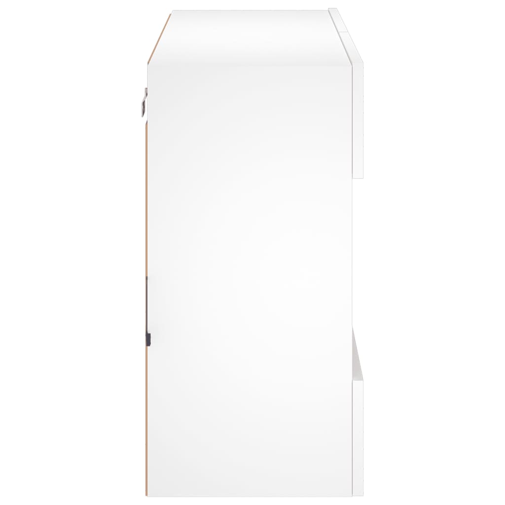 Έπιπλο Τοίχου Τηλεόρασης με LED Λευκό 78,5x30x60,5 εκ. - Pakobazaar