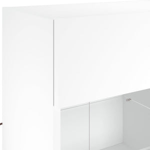 Έπιπλο Τοίχου Τηλεόρασης με LED Λευκό 78,5x30x60,5 εκ. - Pakobazaar