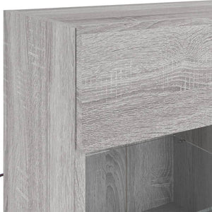 Έπιπλο Τοίχου Τηλεόρασης με LED Γκρι Sonoma 78,5x30x60,5 εκ. - Pakobazaar