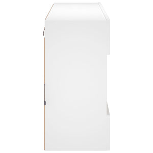 Έπιπλο Τοίχου Τηλεόρασης με LED Λευκό 98,5x30x60,5 εκ. - Pakobazaar