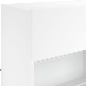 Έπιπλο Τοίχου Τηλεόρασης με LED Λευκό 98,5x30x60,5 εκ. - Pakobazaar