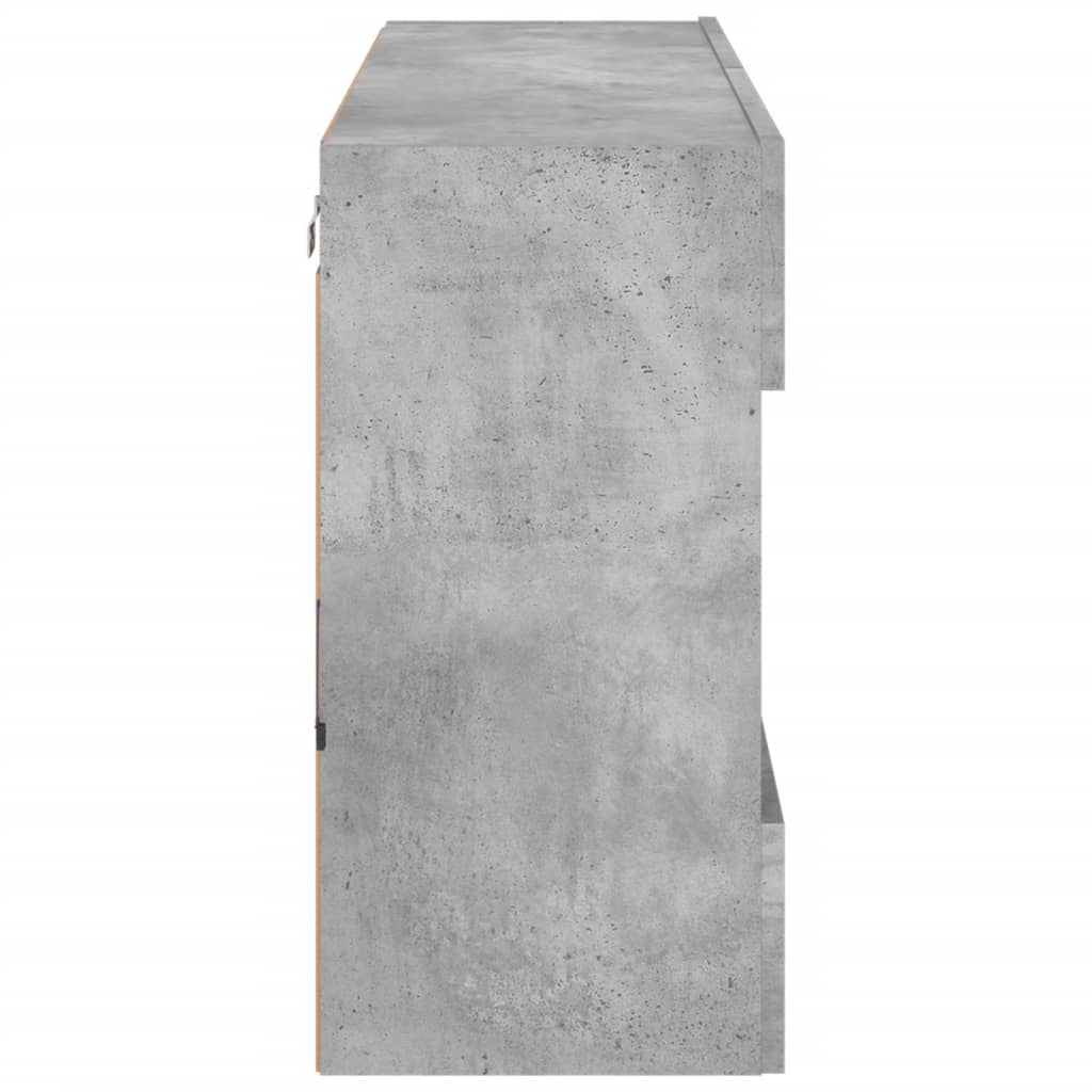 Έπιπλο Τηλεόρασης με LED Γκρι Σκυροδέματος 98,5x30x60,5 εκ. - Pakobazaar