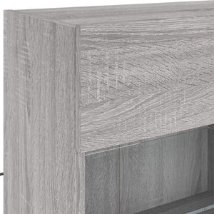 Έπιπλο Τοίχου Τηλεόρασης με LED Γκρι Sonoma 98,5x30x60,5 εκ. - Pakobazaar