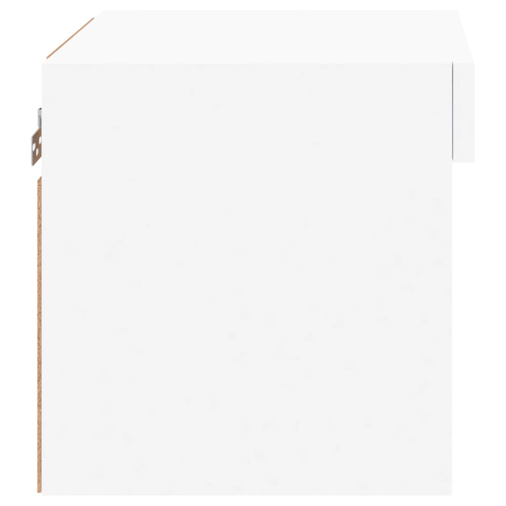 Κομοδίνα Επιτοίχια με Φώτα LED 2 Τεμ. Λευκά - Pakobazaar