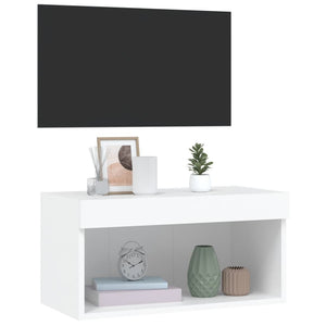 Έπιπλο Τηλεόρασης με LED Λευκό 60 x 30 x 30 εκ. - Pakobazaar