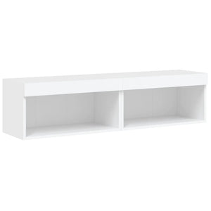 Έπιπλα Τηλεόρασης με LED 2 τεμ. Λευκά 60 x 30 x 30 εκ. - Pakobazaar