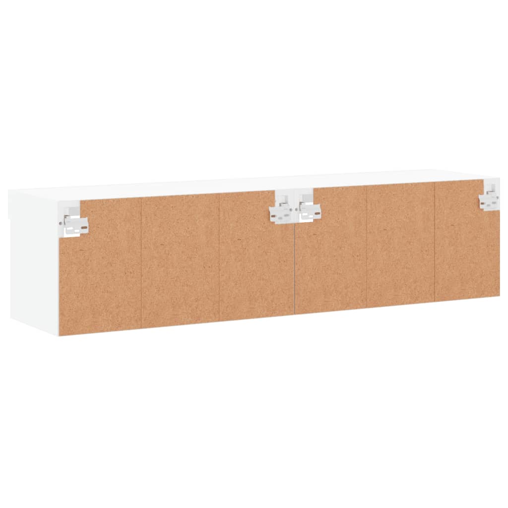 Έπιπλα Τηλεόρασης με LED 2 τεμ. Λευκά 60 x 30 x 30 εκ. - Pakobazaar