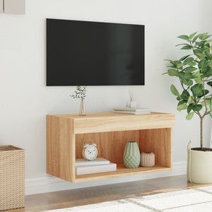 Έπιπλο Τηλεόρασης με LED Sonoma Δρυς 60x30x30 εκ. - Pakobazaar