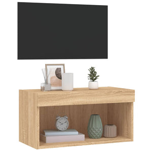 Έπιπλο Τηλεόρασης με LED Sonoma Δρυς 60x30x30 εκ. - Pakobazaar