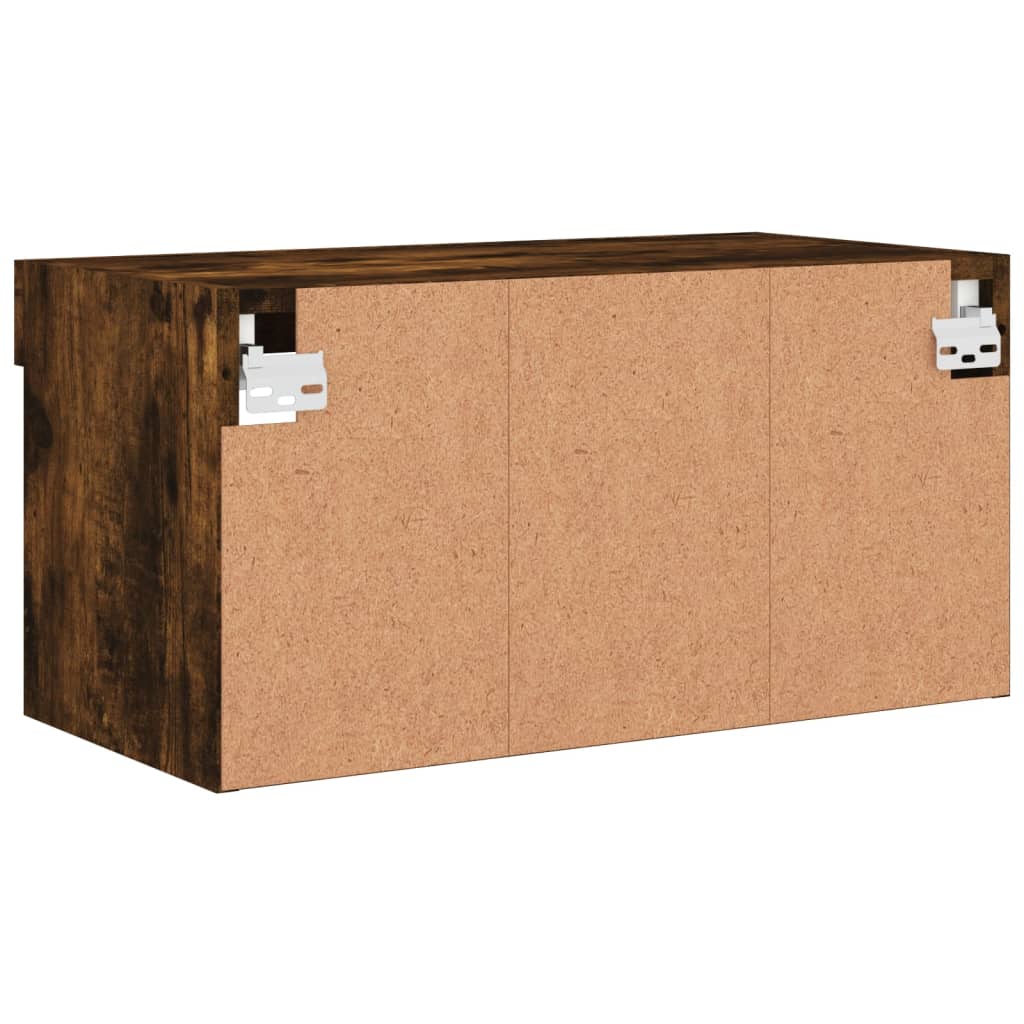 Έπιπλο Τηλεόρασης με LED Καπνιστή Δρυς 60x30x30 εκ. - Pakobazaar