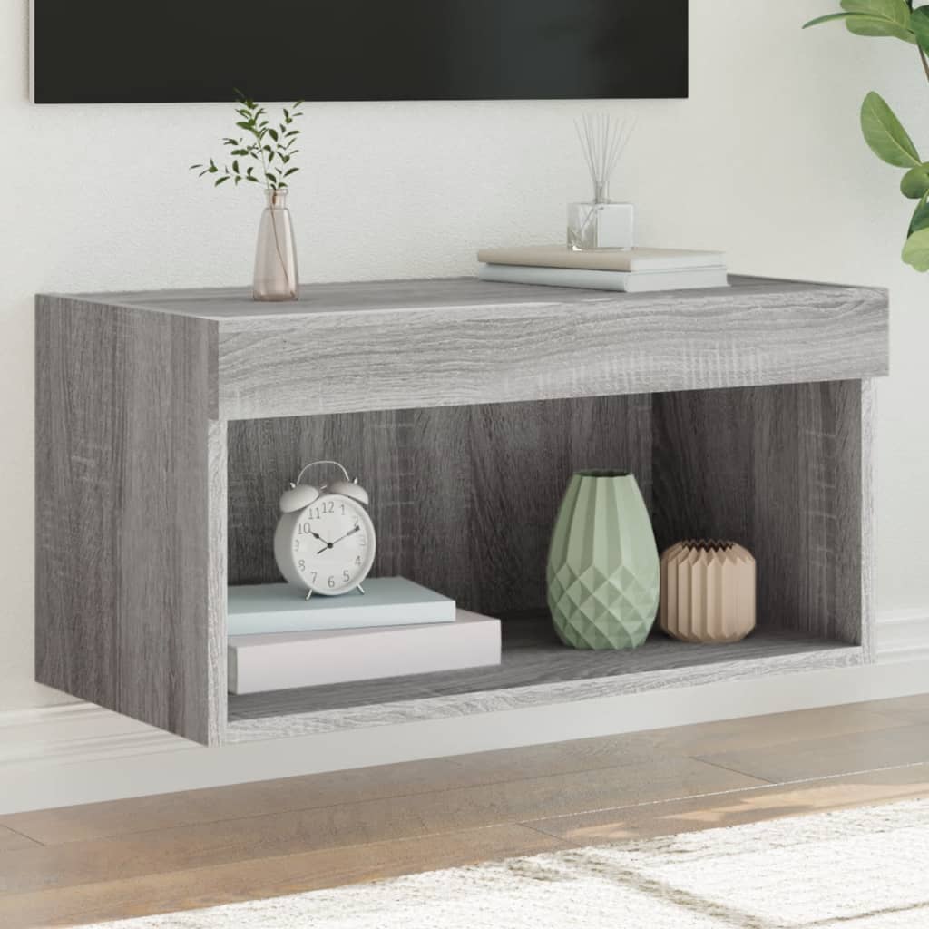 Έπιπλο Τηλεόρασης με LED Γκρι Sonoma 60x30x30 εκ. - Pakobazaar