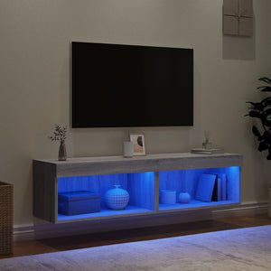 Έπιπλα Τηλεόρασης με LED 2 τεμ. Γκρι Sonoma 60 x 30 x 30 εκ. - Pakobazaar