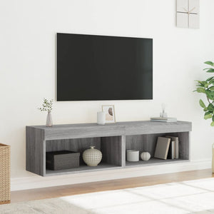 Έπιπλα Τηλεόρασης με LED 2 τεμ. Γκρι Sonoma 60 x 30 x 30 εκ. - Pakobazaar