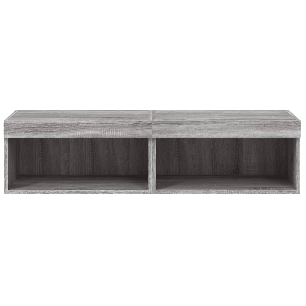 Έπιπλα Τηλεόρασης με LED 2 τεμ. Γκρι Sonoma 60 x 30 x 30 εκ. - Pakobazaar