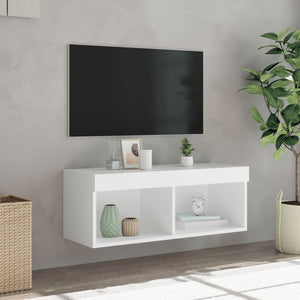 Έπιπλο Τηλεόρασης με LED Λευκό 80 x 30 x 30 εκ. - Pakobazaar