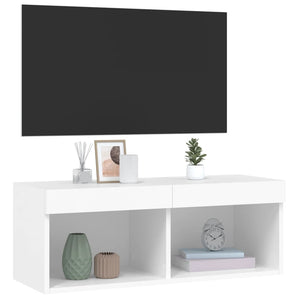 Έπιπλο Τηλεόρασης με LED Λευκό 80 x 30 x 30 εκ. - Pakobazaar