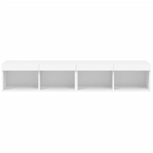 Έπιπλα Τηλεόρασης με LED 2 τεμ. Λευκά 80 x 30 x 30 εκ. - Pakobazaar