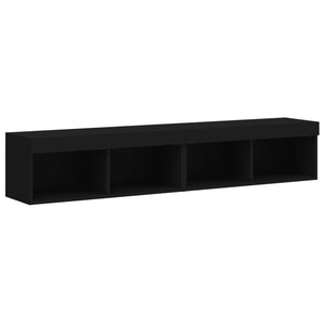 Έπιπλα Τηλεόρασης με LED 2 τεμ. Μαύρα 80 x 30 x 30 εκ. - Pakobazaar
