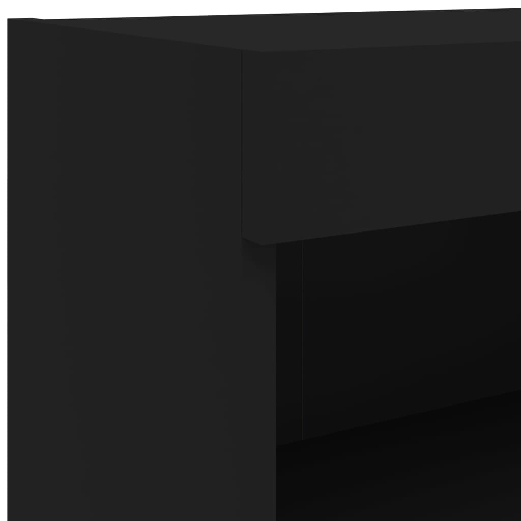 Έπιπλα Τηλεόρασης με LED 2 τεμ. Μαύρα 80 x 30 x 30 εκ. - Pakobazaar