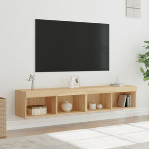 Έπιπλα Τηλεόρασης με LED 2 τεμ. Sonoma Δρυς 80 x 30 x 30 εκ. - Pakobazaar