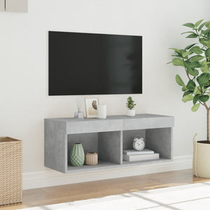 Έπιπλο Τηλεόρασης με LED Γκρι Σκυροδέματος 80x30x30 εκ. - Pakobazaar