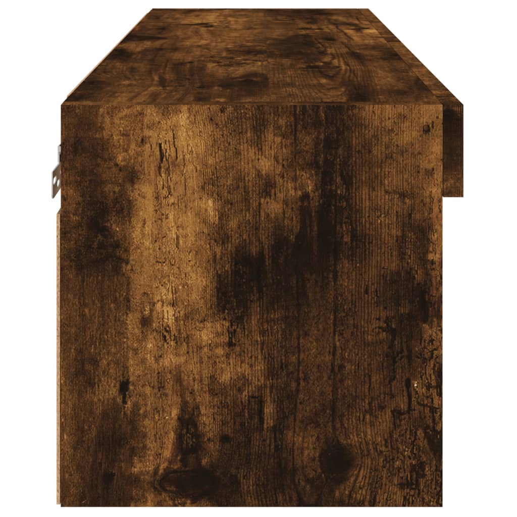 Έπιπλο Τηλεόρασης με LED Καπνιστή Δρυς 80x30x30 εκ. - Pakobazaar