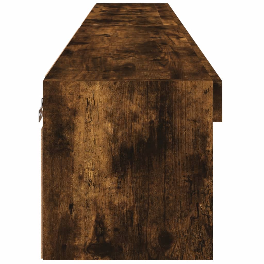 Έπιπλα Τηλεόρασης με LED 2 τεμ. Καπνιστή Δρυς 80 x 30 x 30 εκ. - Pakobazaar