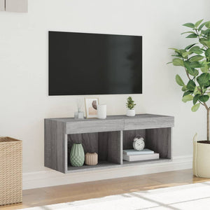 Έπιπλο Τηλεόρασης με LED Γκρι Sonoma 80x30x30 εκ. - Pakobazaar