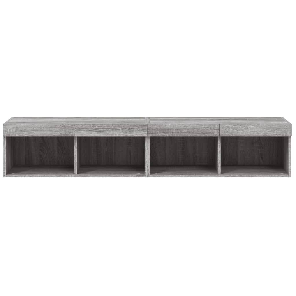 Έπιπλα Τηλεόρασης με LED 2 τεμ. Γκρι Sonoma 80 x 30 x 30 εκ. - Pakobazaar
