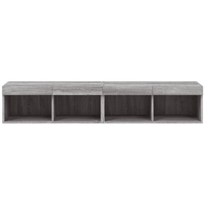 Έπιπλα Τηλεόρασης με LED 2 τεμ. Γκρι Sonoma 80 x 30 x 30 εκ.