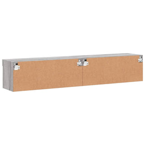 Έπιπλα Τηλεόρασης με LED 2 τεμ. Γκρι Sonoma 80 x 30 x 30 εκ.