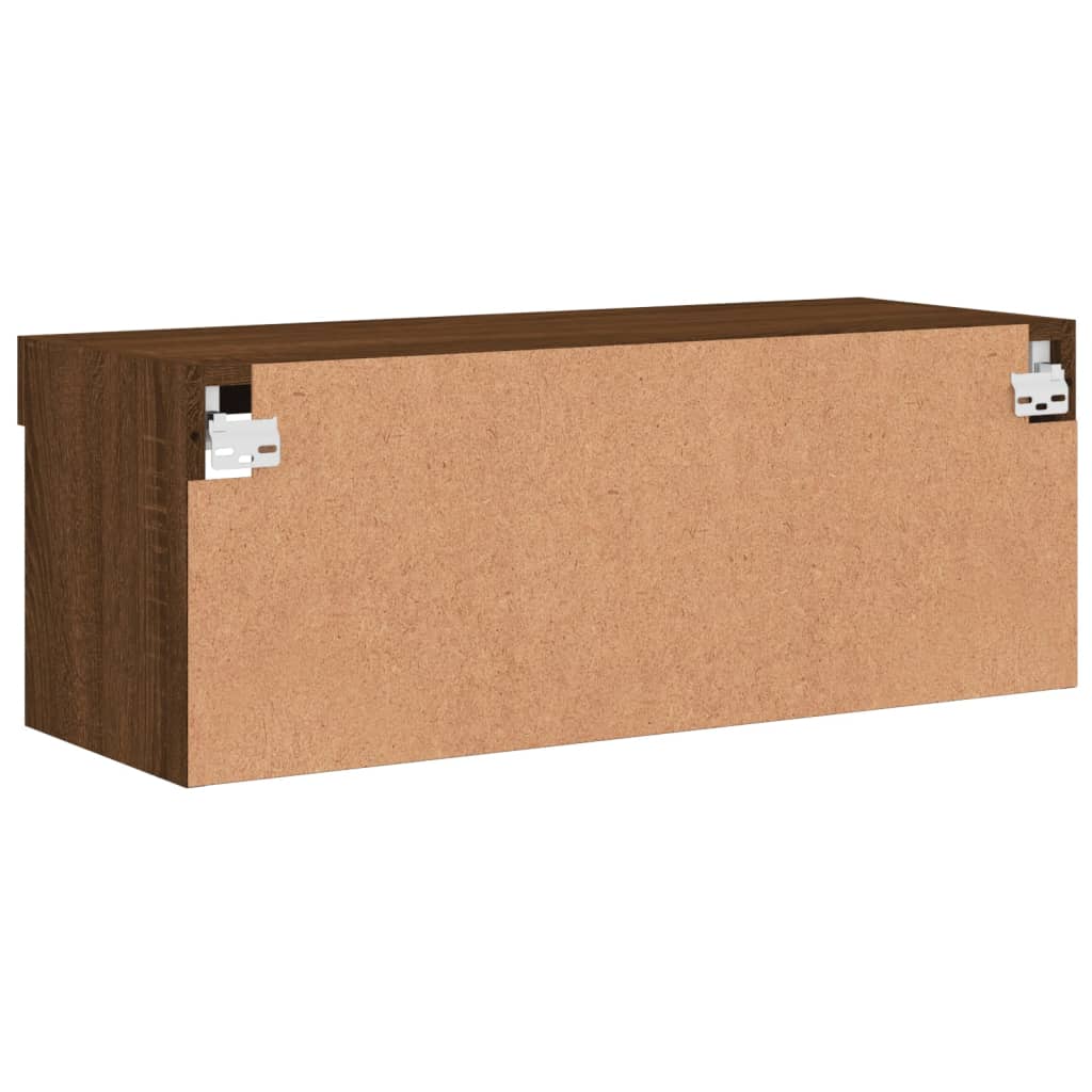 Έπιπλο Τηλεόρασης με LED Καφέ Δρυς 80x30x30 εκ. - Pakobazaar