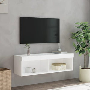 Έπιπλο Τηλεόρασης με LED Λευκό 100x30x30 εκ. - Pakobazaar