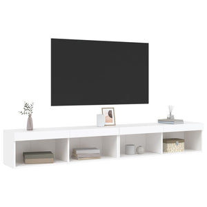 Έπιπλα Τηλεόρασης με LED 2 τεμ. Λευκά 100 x 30 x 30 εκ. - Pakobazaar