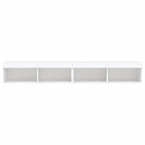 Έπιπλα Τηλεόρασης με LED 2 τεμ. Λευκά 100 x 30 x 30 εκ. - Pakobazaar