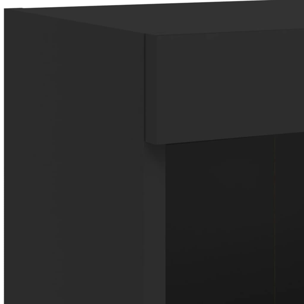 Έπιπλα Τηλεόρασης με LED 2 τεμ. Μαύρα 100 x 30 x 30 εκ.