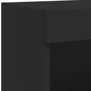 Έπιπλα Τηλεόρασης με LED 2 τεμ. Μαύρα 100 x 30 x 30 εκ.