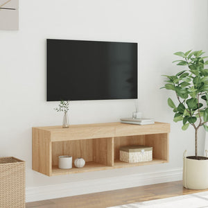 Έπιπλο Τηλεόρασης με LED Sonoma Δρυς 240 x 35 x 40 εκ. - Pakobazaar