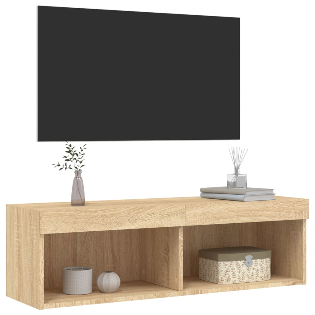 Έπιπλο Τηλεόρασης με LED Sonoma Δρυς 240 x 35 x 40 εκ. - Pakobazaar