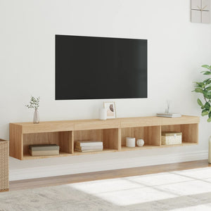 Έπιπλα Τηλεόρασης με LED 2 τεμ. Sonoma Δρυς 100 x 30 x 30 εκ. - Pakobazaar