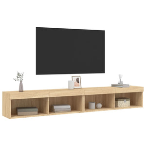Έπιπλα Τηλεόρασης με LED 2 τεμ. Sonoma Δρυς 100 x 30 x 30 εκ. - Pakobazaar