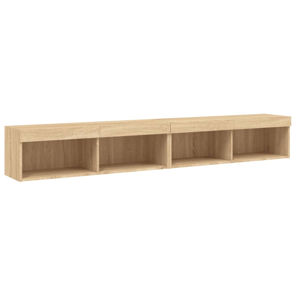 Έπιπλα Τηλεόρασης με LED 2 τεμ. Sonoma Δρυς 100 x 30 x 30 εκ. - Pakobazaar